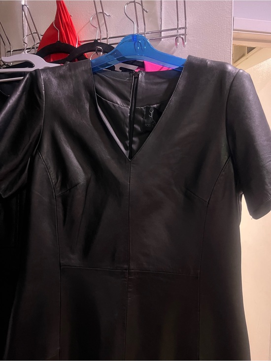 BodChristensen Jackets & Blazers - Black Leather Short-Sleeve Dress Jacket